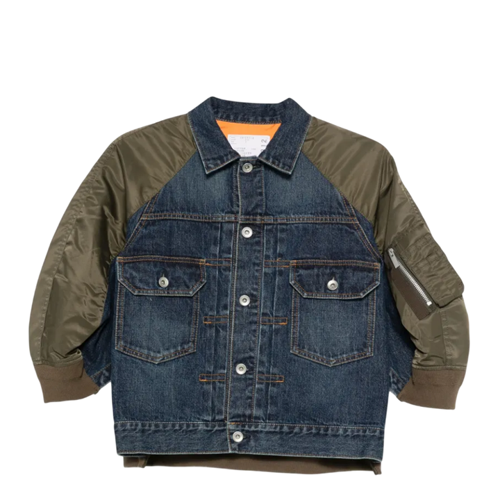 Denim x Nylon Twill Jacket
