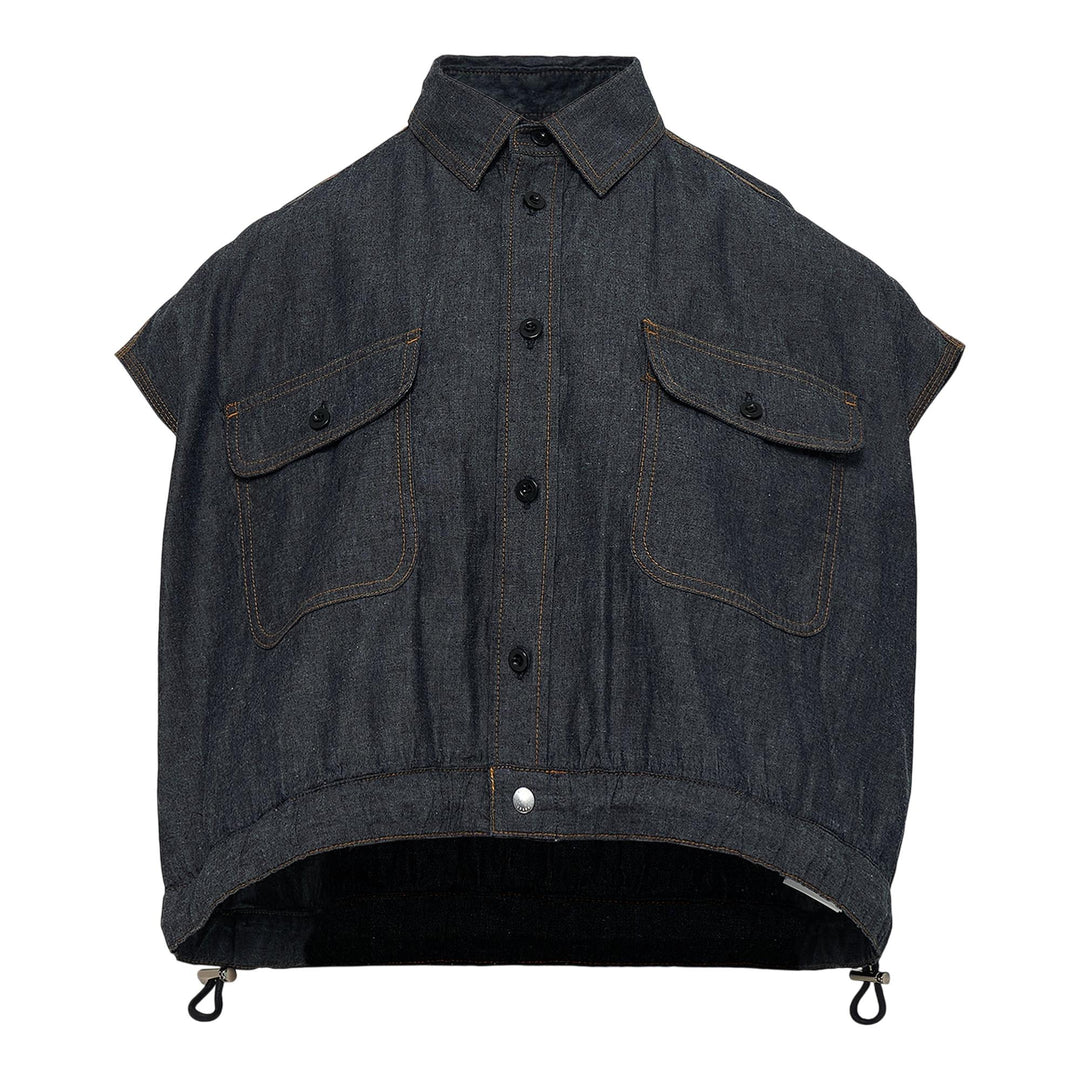 Club21 - sacai - Dungaree Shirt - BLOUSES - Indigo