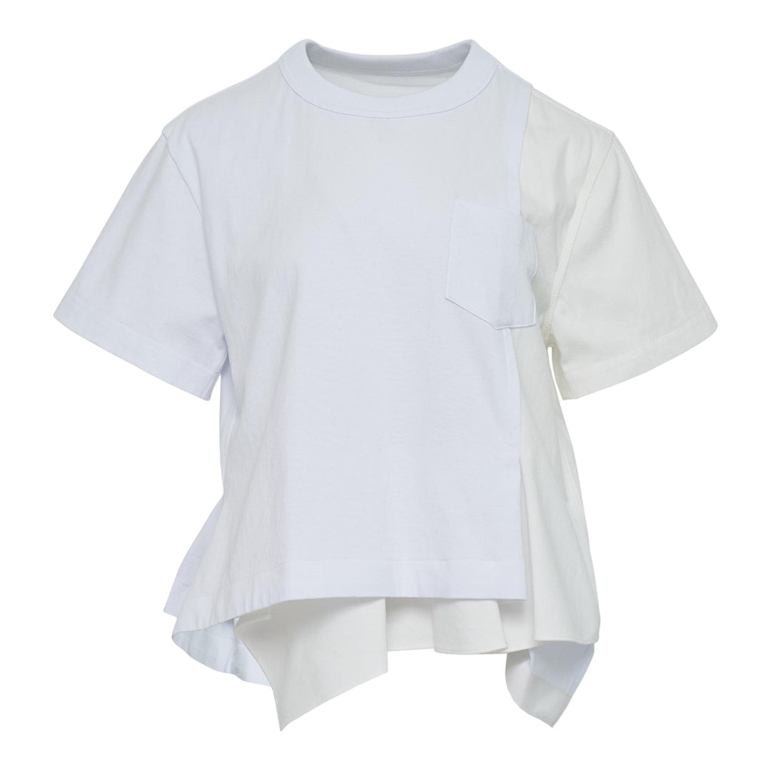 Club21 - sacai - Dungaree X Cotton Jersey T-Shirt - TEES - White