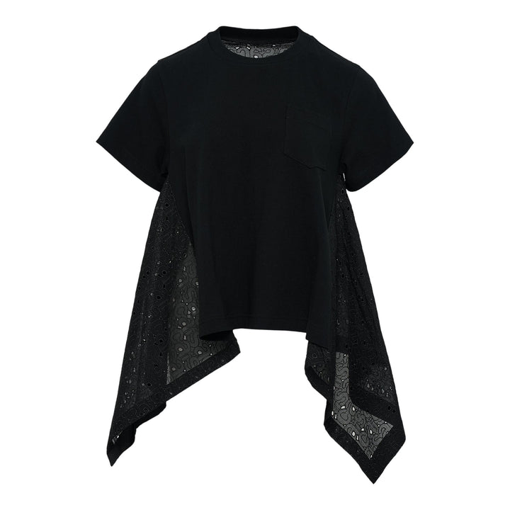 Club21 - sacai - Embroidery T-Shirt - TEES - Black
