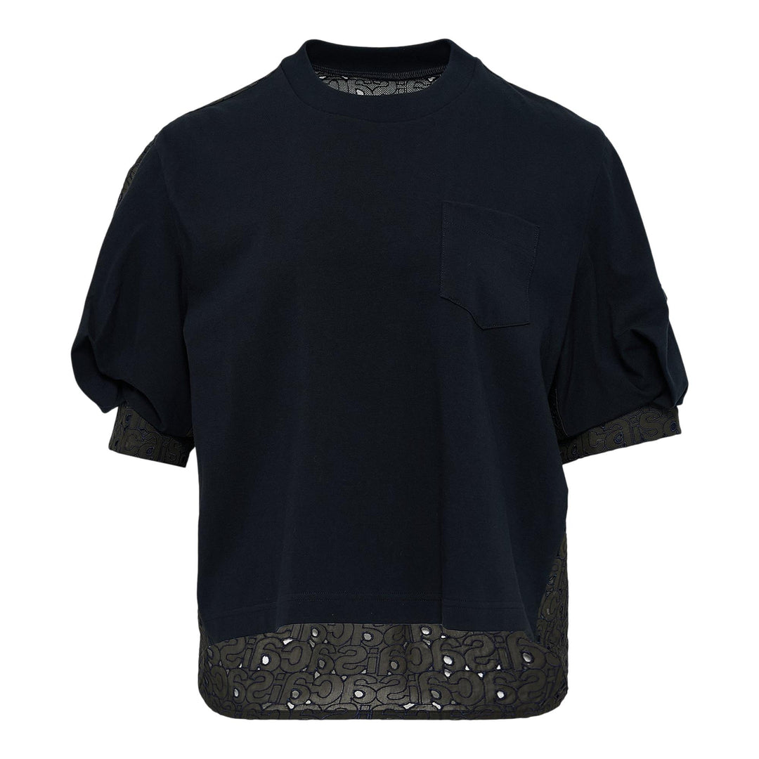 Club21 - sacai - Embroidery T-Shirt - TEES - Navy