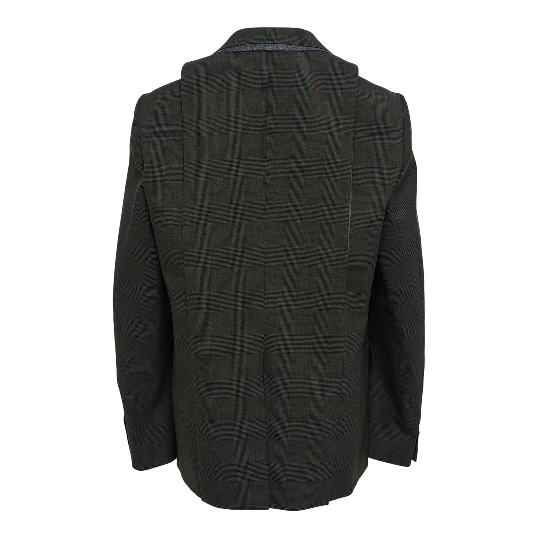 Club21 - sacai - Glen Check Jacket - JACKETS - Khaki