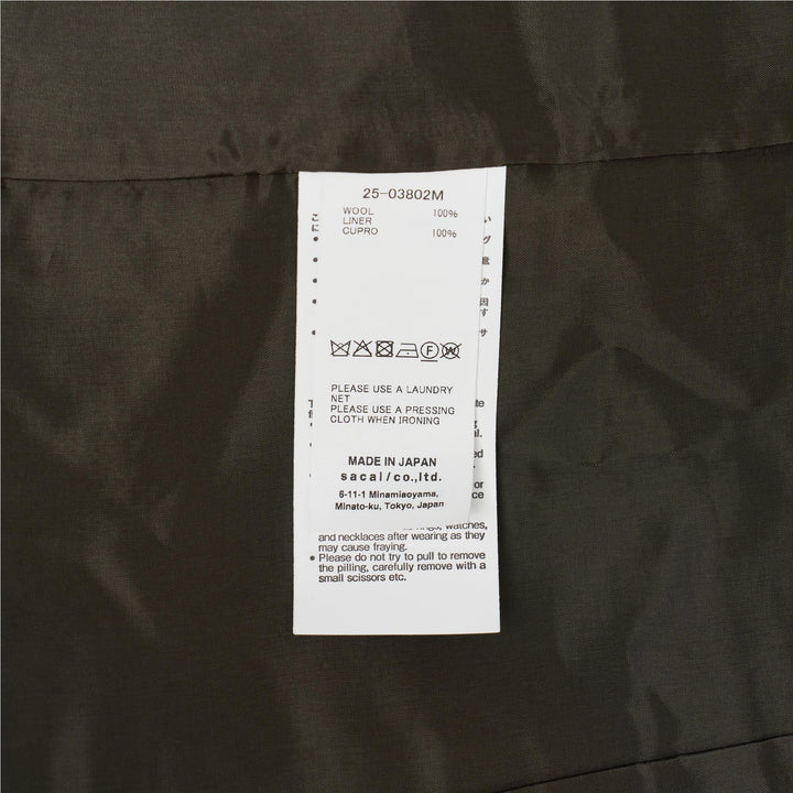 Club21 - sacai - Glen Check Jacket - JACKETS - Khaki