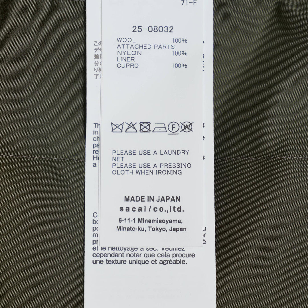 Club21 - sacai - Glen Check Vest - GILETS - Khaki