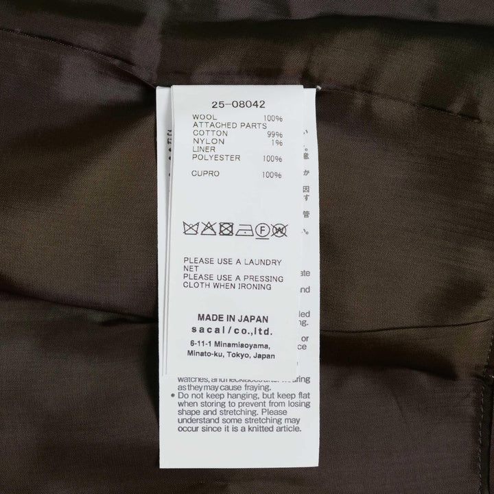 Club21 - sacai - Glen Check x Knit Pullover - KNIT TOPS - Navy