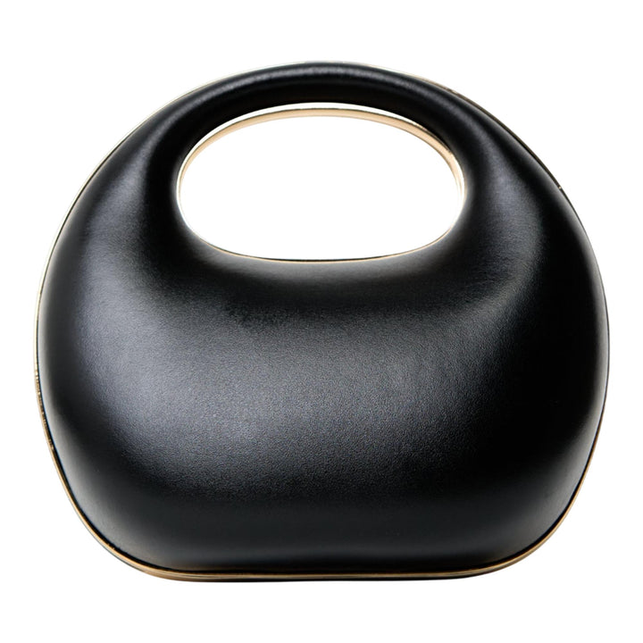 Club21 - sacai - Leather Round Bag - HANDBAGS - Black