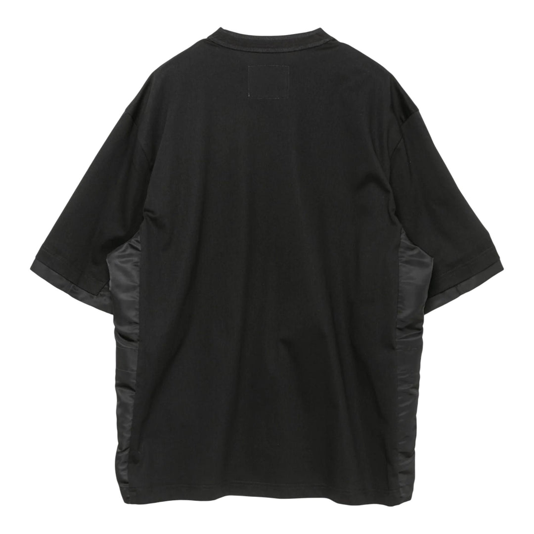 Club21 - sacai - Nylon Twill X Cotton Jersey T-Shirt - TEES - Black