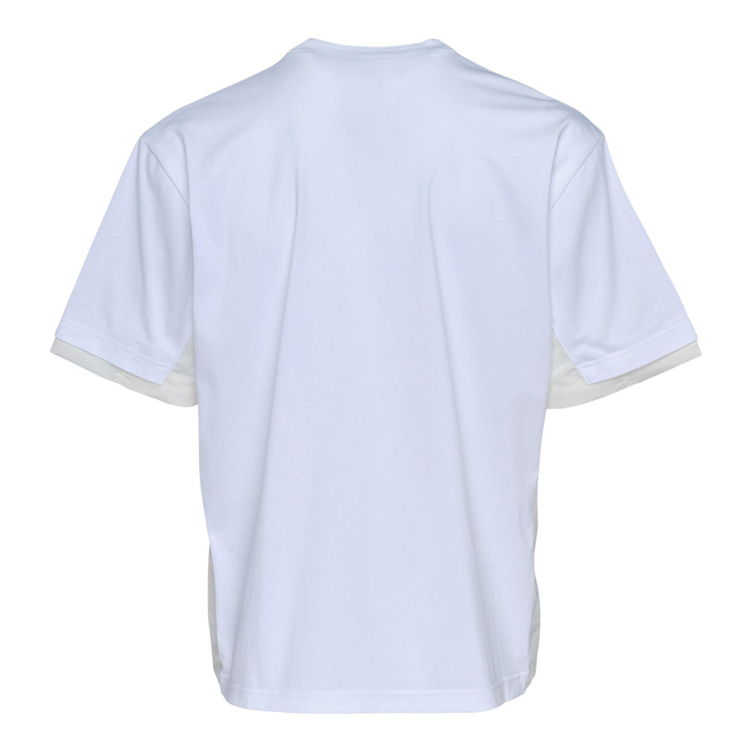 Club21 - sacai - Nylon Twill X Cotton Jersey T-Shirt - TEES - White