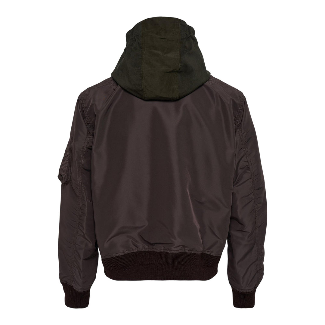 Club21 - sacai - Nylon Twill x Grosgrain Blouson - BLOUSON - Brown