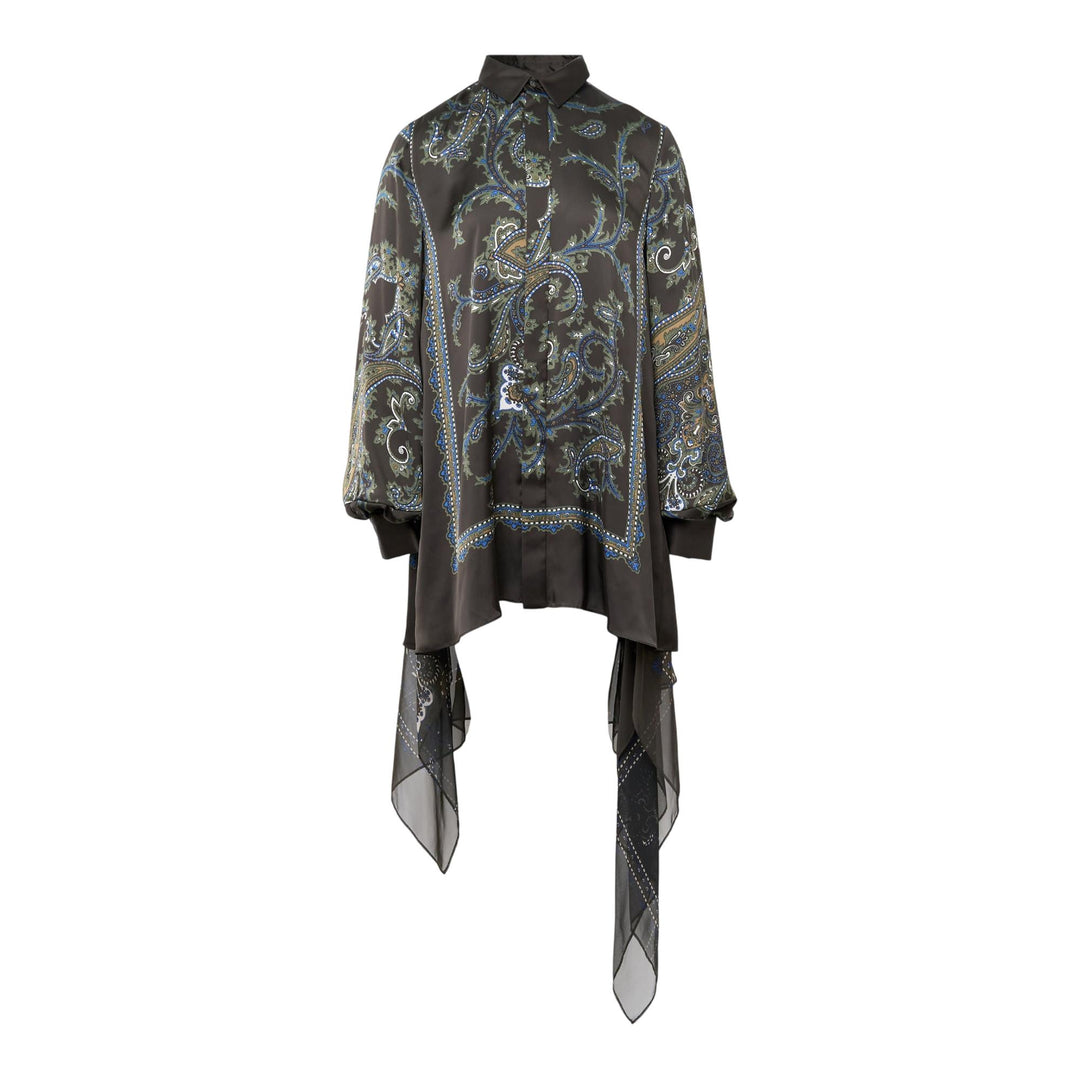 Club21 - sacai - Paisley Print Satin Dress - WOVEN DRESSES - Khaki