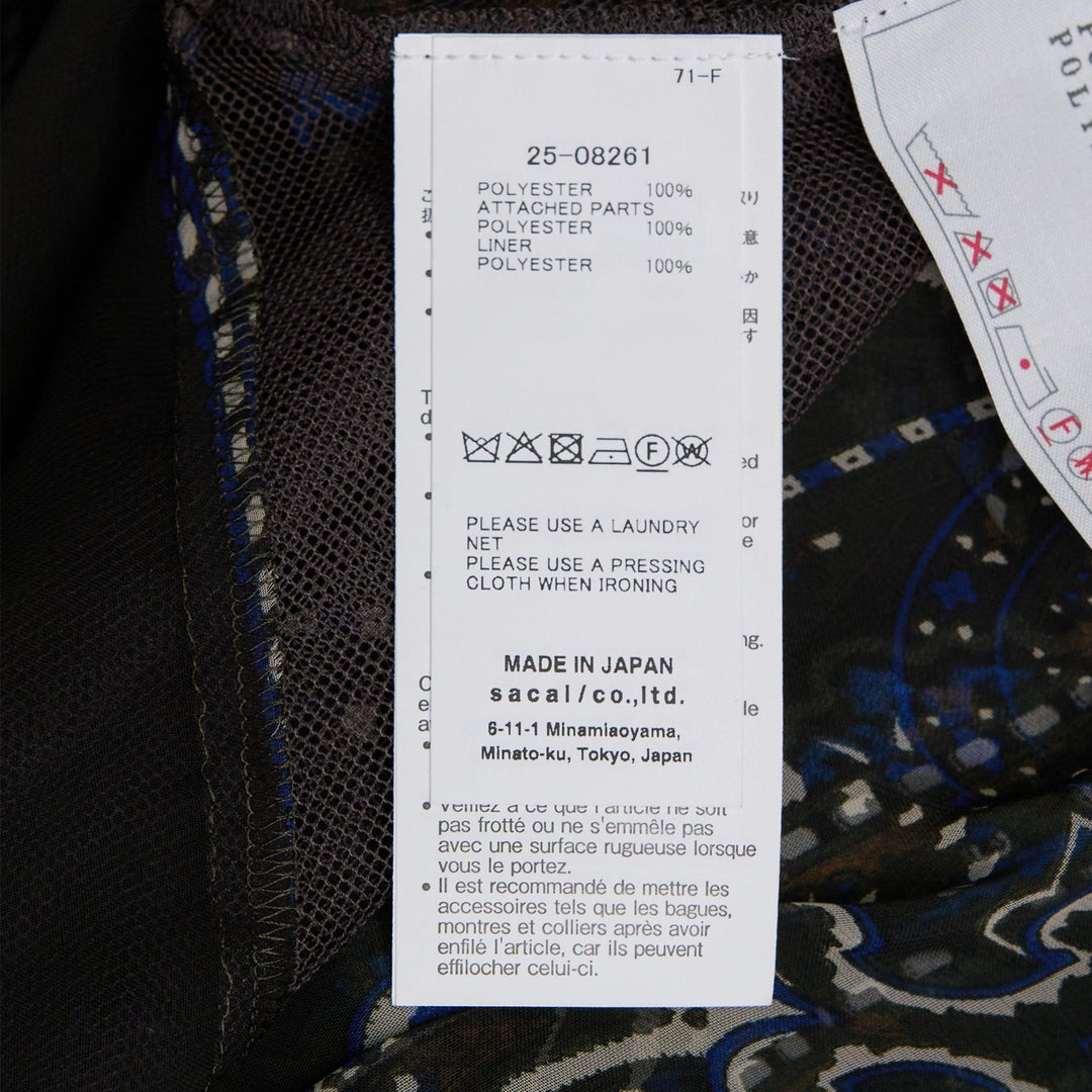 Club21 - sacai - Paisley Print Satin Dress - WOVEN DRESSES - Khaki