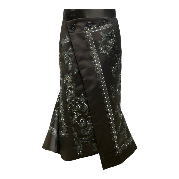 Club21 - sacai - Paisley Print Skirt - SKIRTS - Khaki
