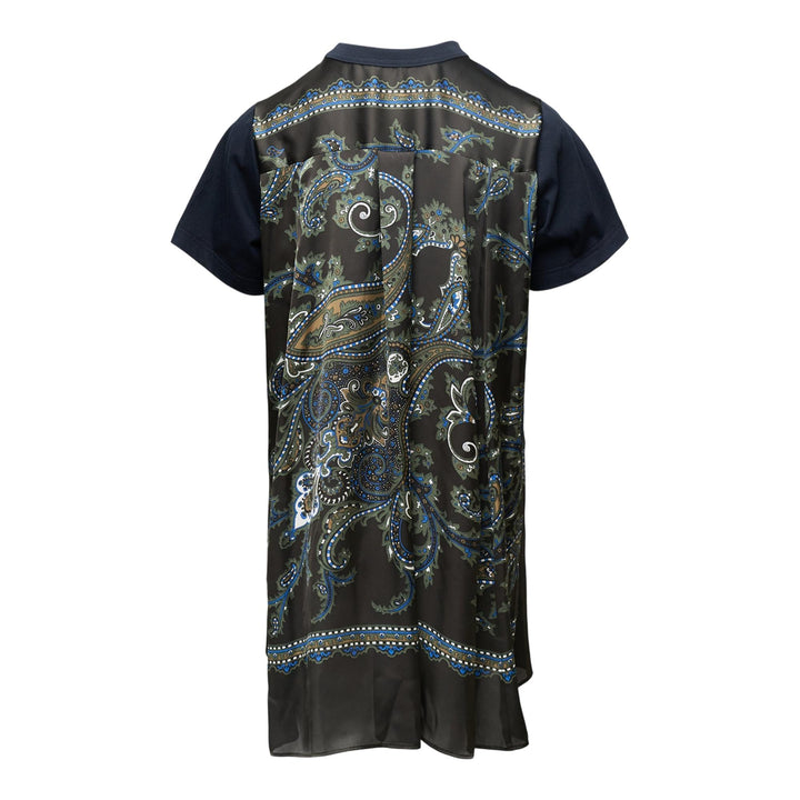 Club21 - sacai - Paisley Print X Cotton Jersey Dress - WOVEN DRESSES - Navy