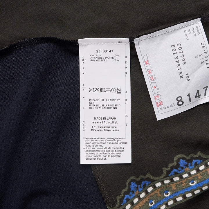 Club21 - sacai - Paisley Print X Cotton Jersey Dress - WOVEN DRESSES - Navy