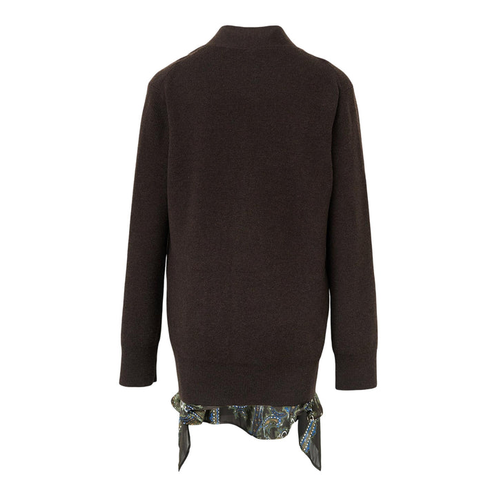 Club21 - sacai - Paisley Print x Wool Knit Cardigan - CARDIGANS - Brown