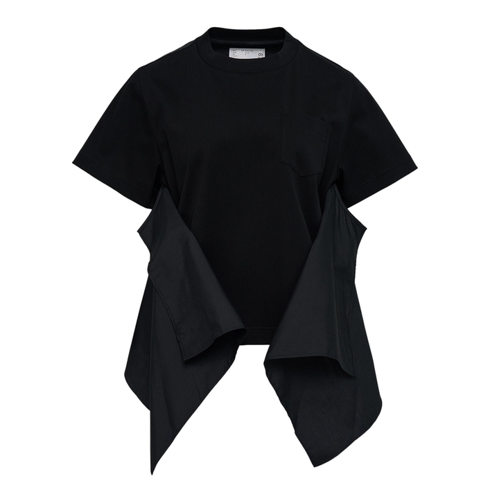 Poplin x Cotton Jersey T-Shirt