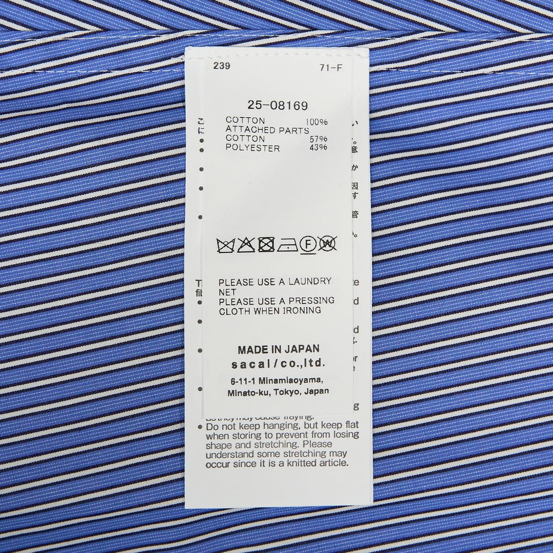 Club21 - sacai - Poplin x Cotton Knit Dress - KNIT DRESSES - Navy
