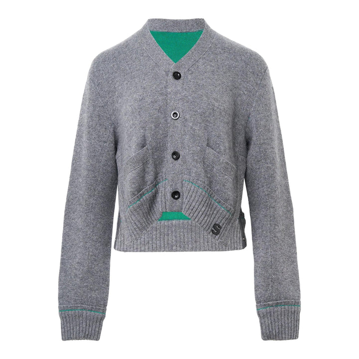 Club21 - sacai - S Cashmere Knit Cardigan - CARDIGANS - Grey