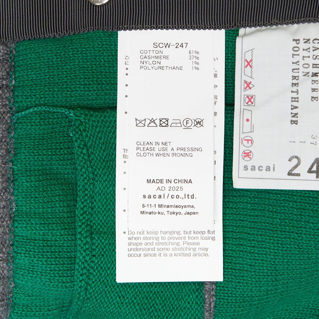 Club21 - sacai - S Cashmere Knit Cardigan - CARDIGANS - Grey