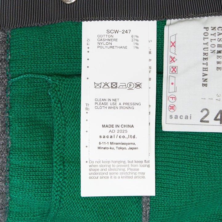 Club21 - sacai - S Cashmere Knit Cardigan - CARDIGANS - Grey