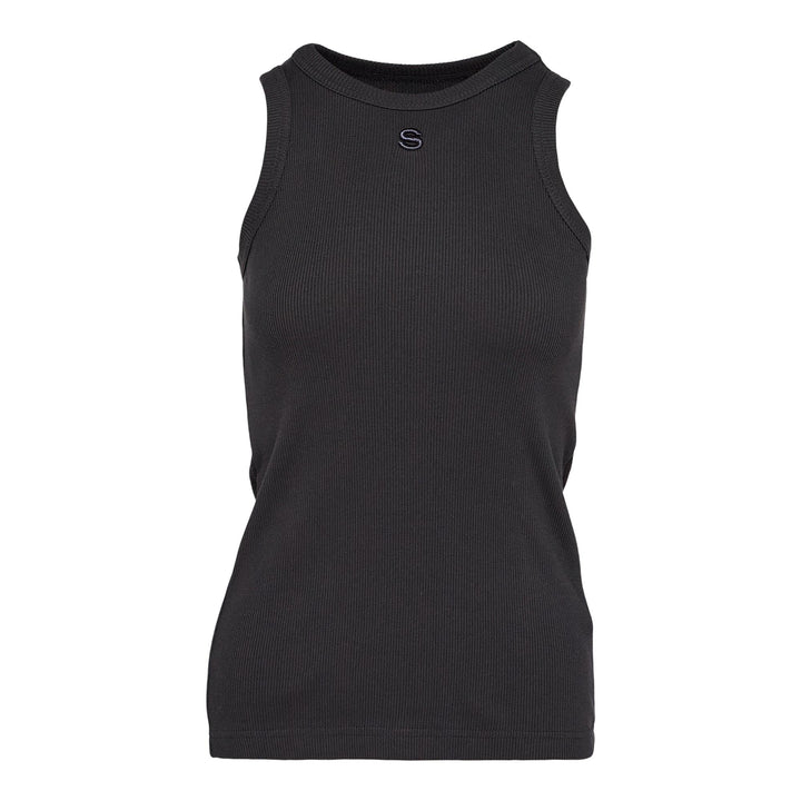 Club21 - sacai - S Cotton Jersey Tank Top - TANK TOPS - Charcoal
