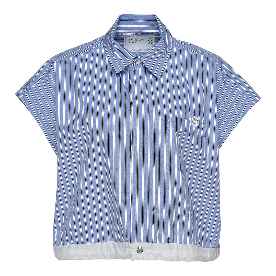 Club21 - sacai - S Cotton Poplin Shirt - BLOUSES - Light Blue