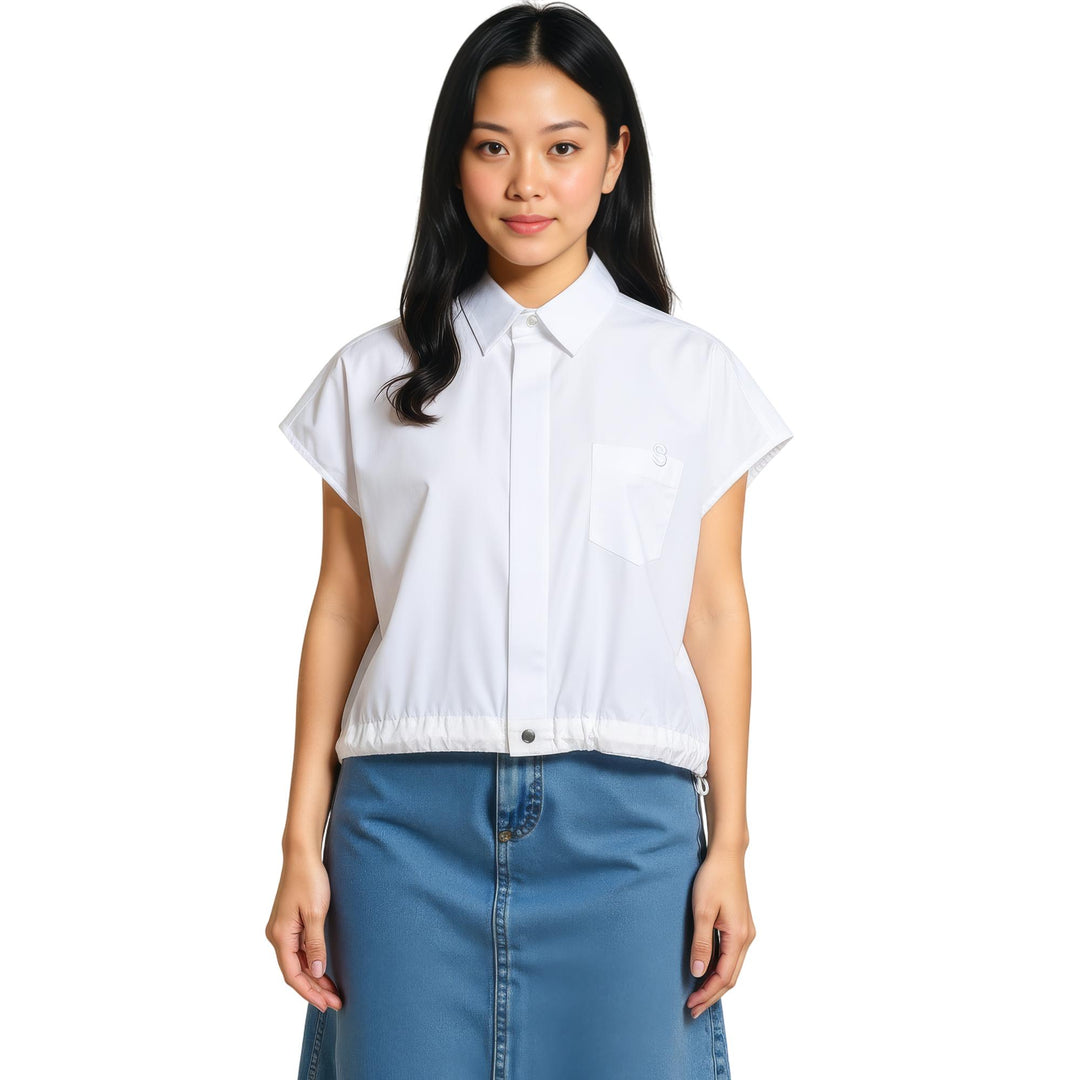 Club21 - sacai - S Cotton Poplin Shirt - BLOUSES - Off-White