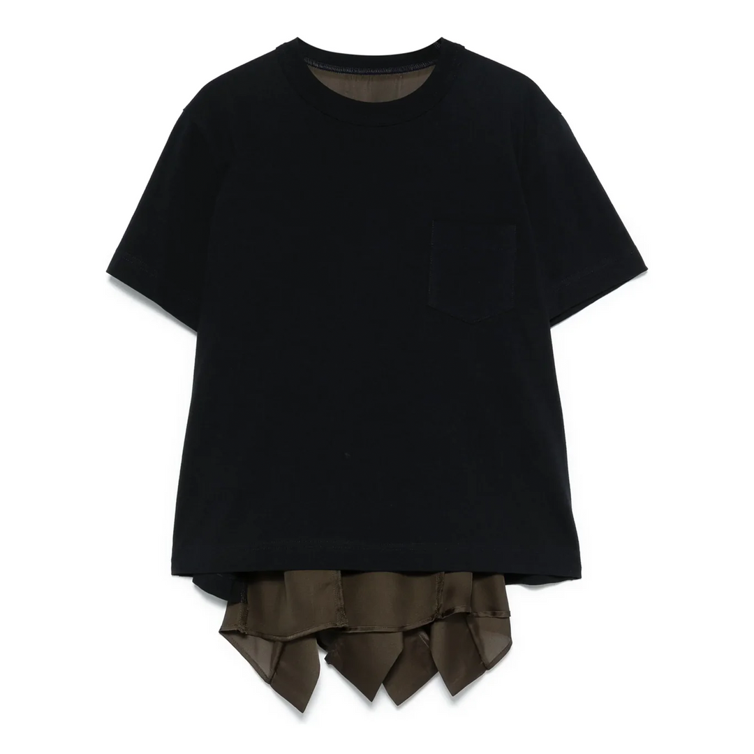 Satin X Cotton Jersey T-Shirt