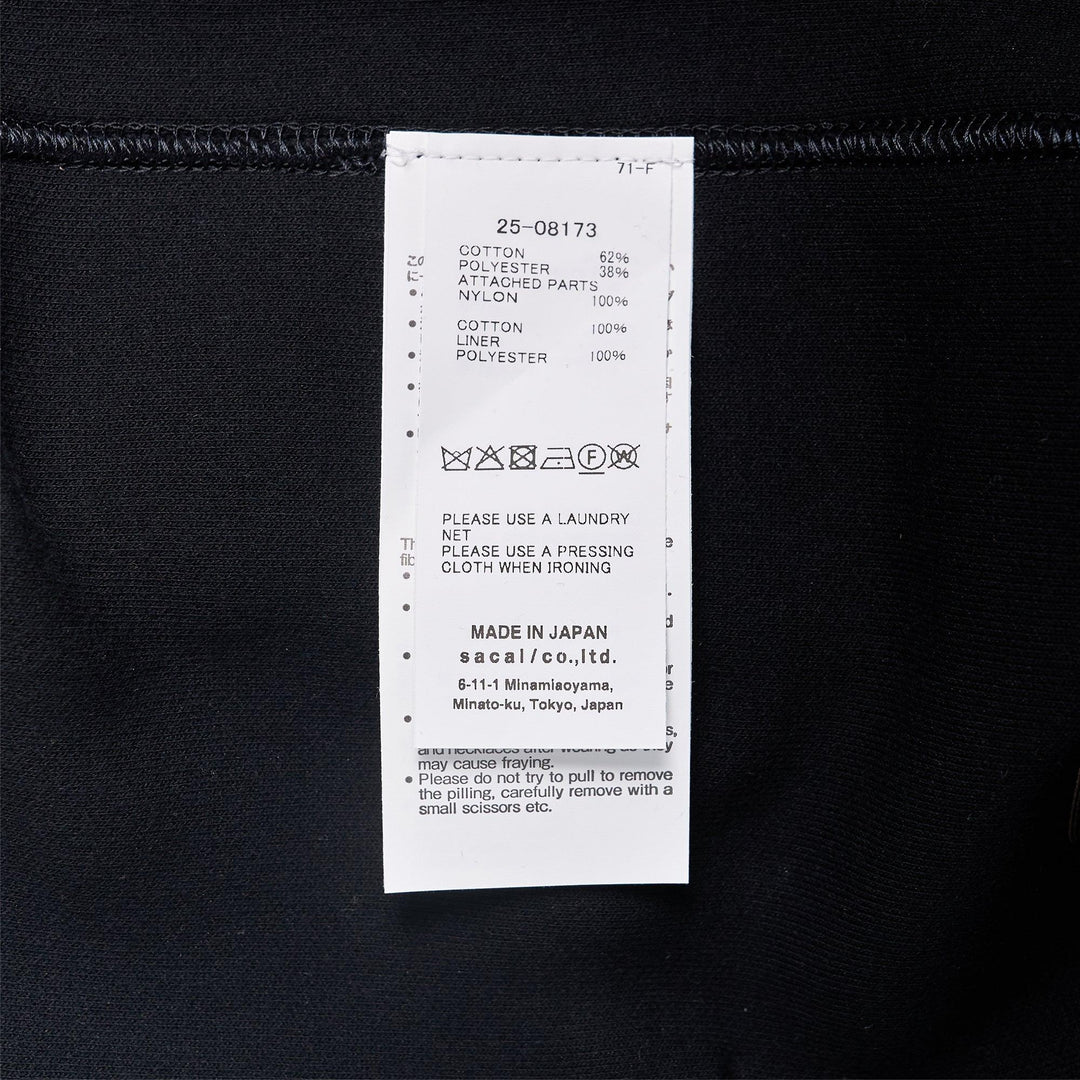 Club21 - sacai - Sponge Sweat X Nylon Twill Hoodie - SWEATERS - Navy