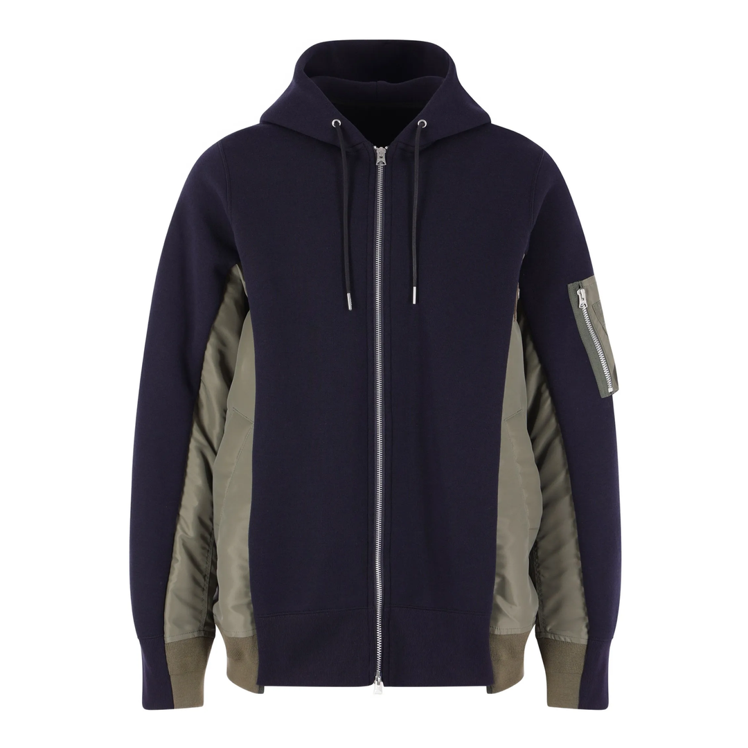 Sponge Sweat Nylon Twill Hoodie