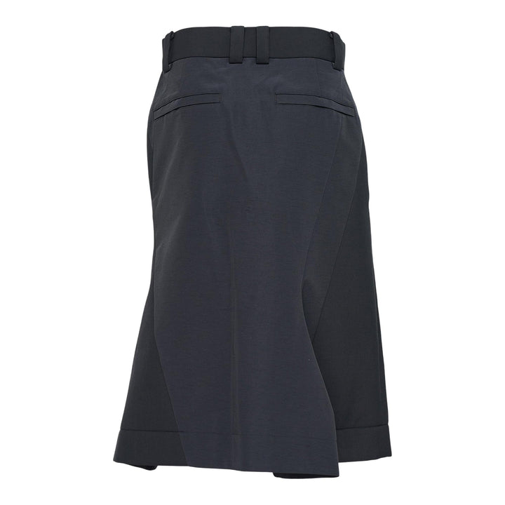 Club21 - sacai - Suiting Bonding x Grosgrain Skirt - SKIRTS - Black