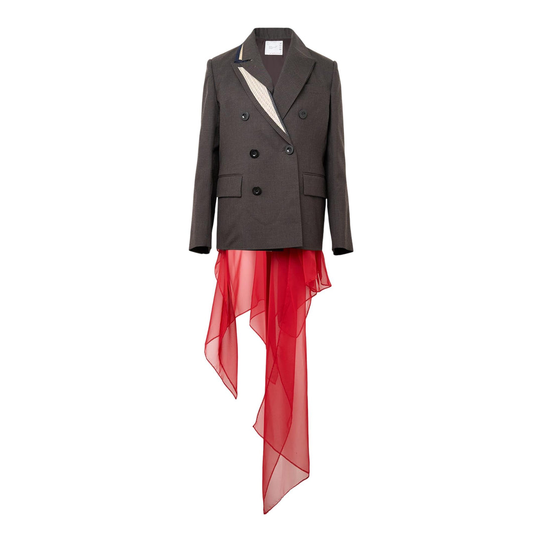 Club21 - sacai - Suiting Jacket - JACKETS - Brown