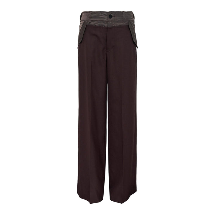 Club21 - sacai - Suiting Mix Pants - PANTS - Brown