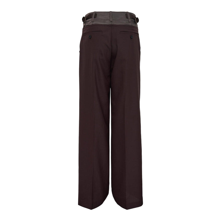 Club21 - sacai - Suiting Mix Pants - PANTS - Brown