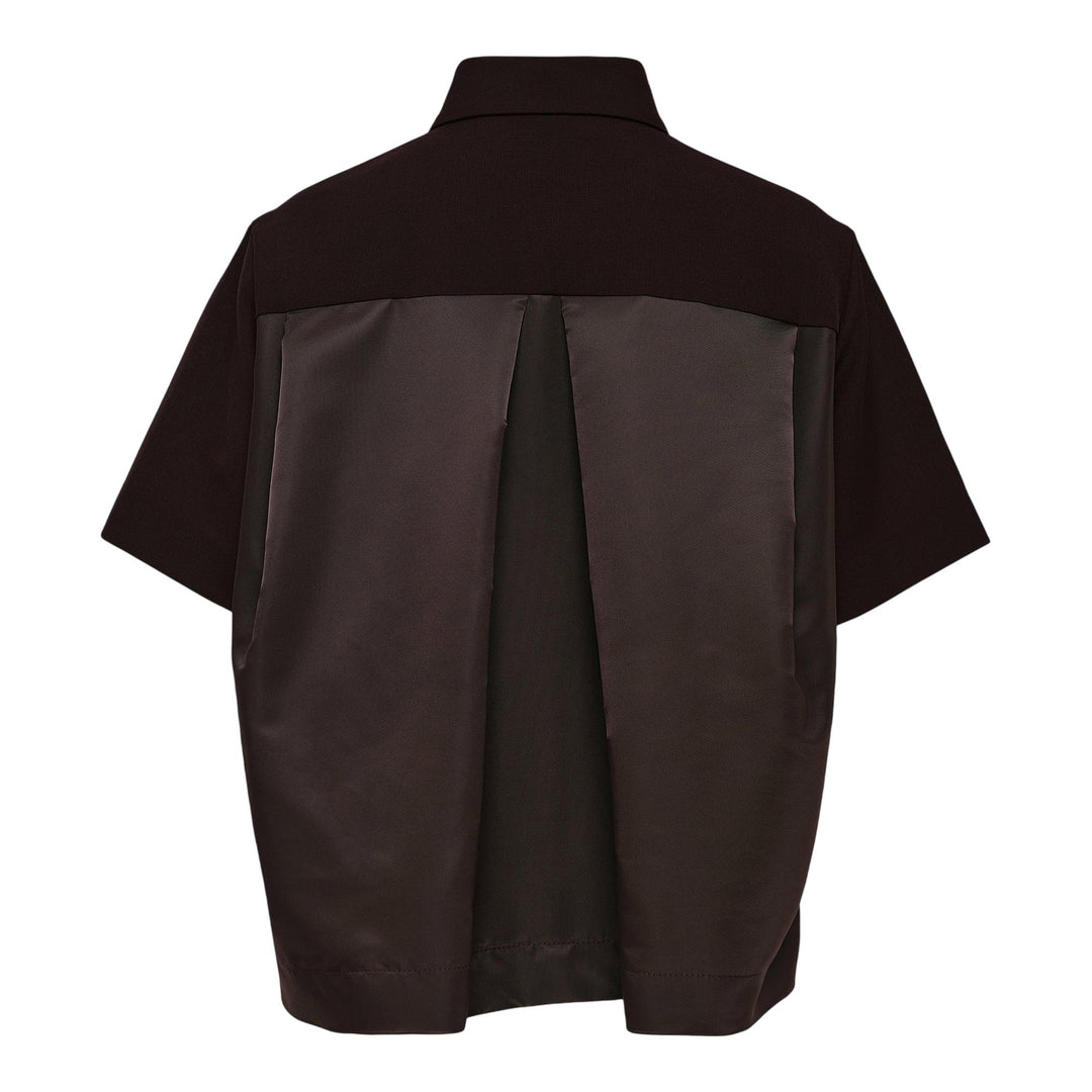 Club21 - sacai - Suiting Mix Shirt - BLOUSES - Brown