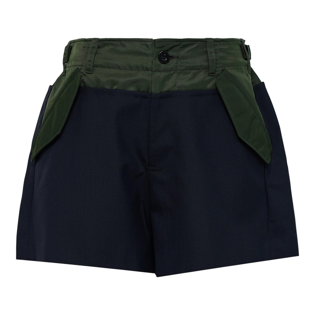 Club21 - sacai - Suiting Mix Shorts - SHORTS - Navy