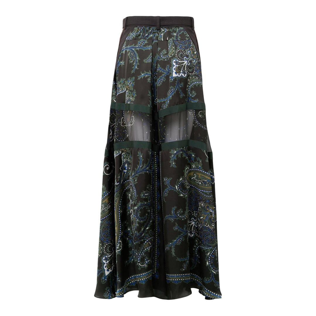 Club21 - sacai - Suiting x Paisley Print Pants - PANTS - Brown