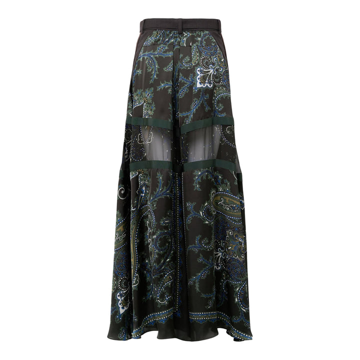 Club21 - sacai - Suiting x Paisley Print Pants - PANTS - Brown