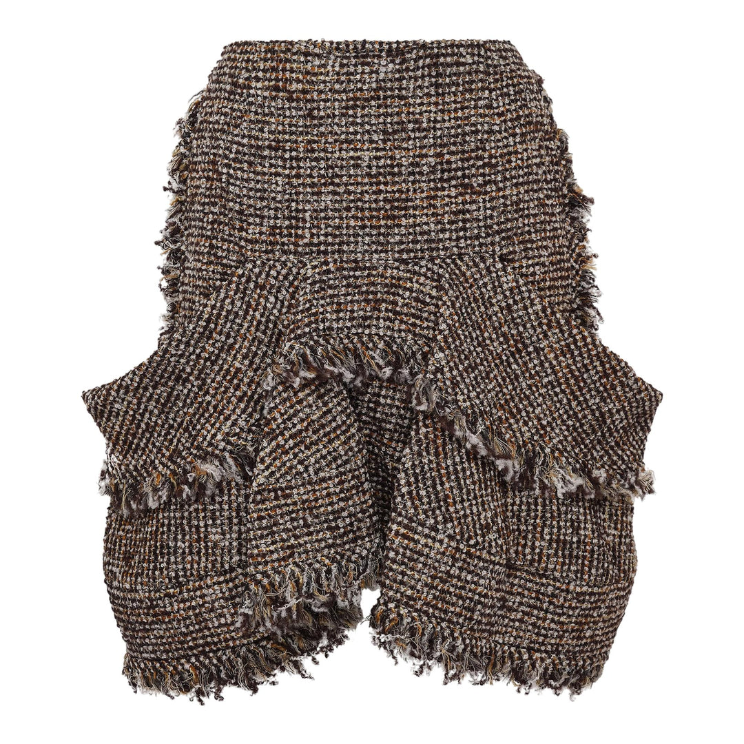 Club21 - sacai - Tweed Skirt - SKIRTS - Brown