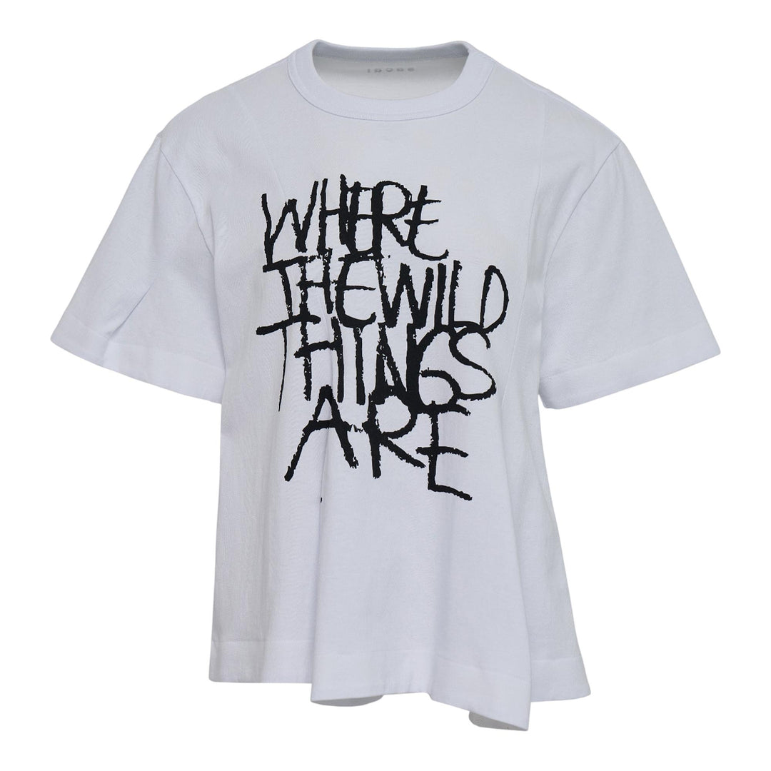 Club21 - sacai - WHERE THE WILD THINGS ARE Cotton Jersey T-Shirt - TEES - White