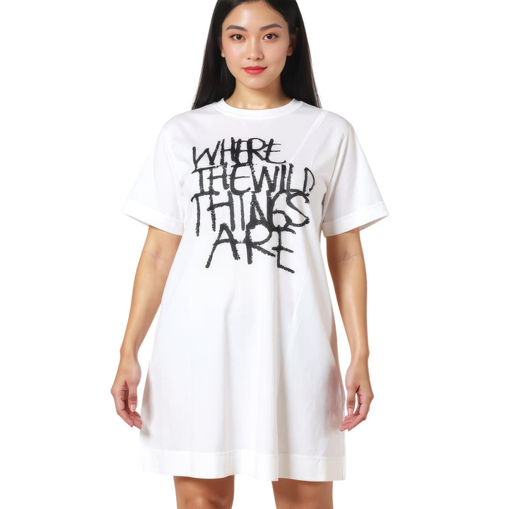 Club21 - sacai - Where The Wild Things Are Poplin Dress - WOVEN DRESSES - Off-White