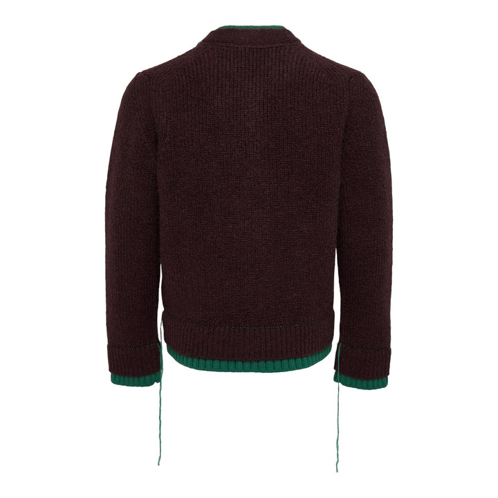 Club21 - sacai - Wool Knit Cardigan - CARDIGANS - Brown