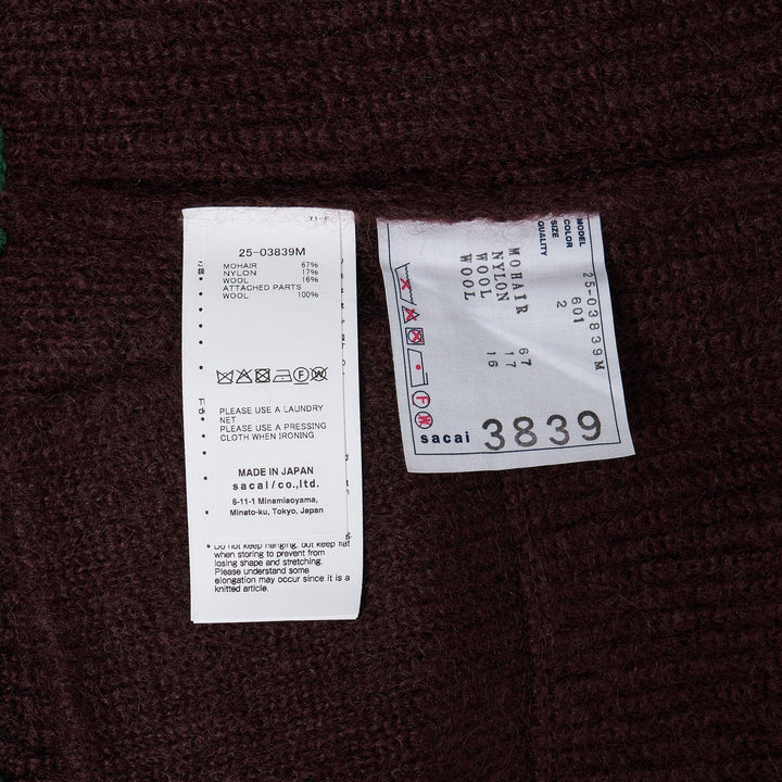 Club21 - sacai - Wool Knit Cardigan - CARDIGANS - Brown