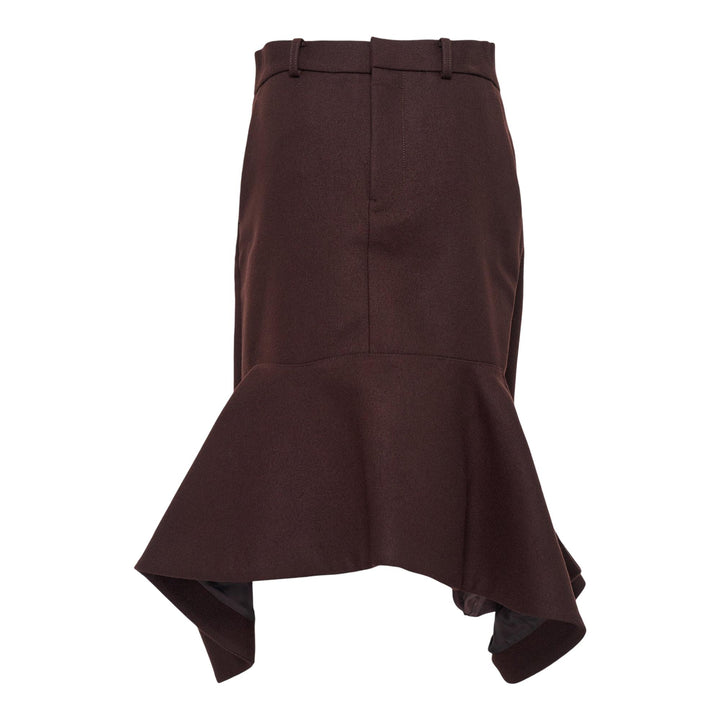 Club21 - sacai - Wool Melton Skirt - SKIRTS - Brown