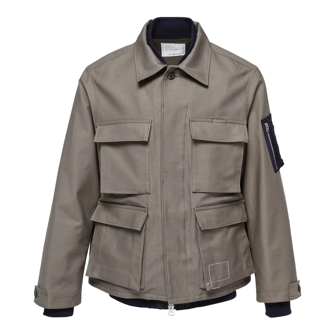 Club21 - sacai x WTAPS - WTAPS Cotton Back Satin Jacket Men - BLOUSON - Natural