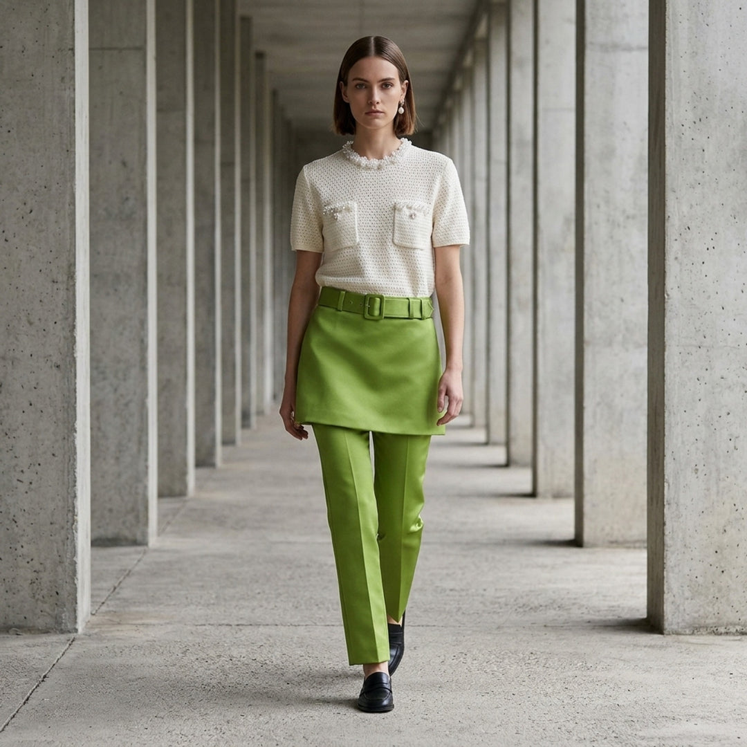 Belted Skirt Over Trousers | Self-Portrait | Club21 - lifestyle