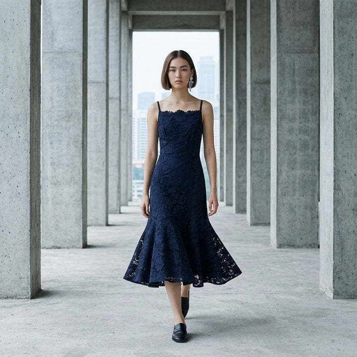 Spiral Lace Midi Dress | Self-Portrait | Club21 - lifestyle