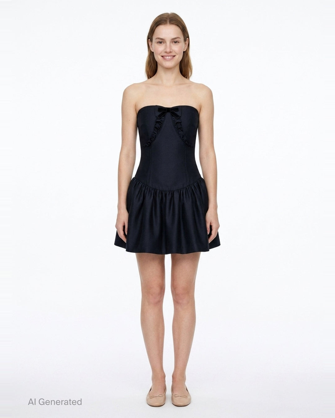 Ruffle Trim Drop Waist Dress | SHUSHU/TONG | Club21 - front