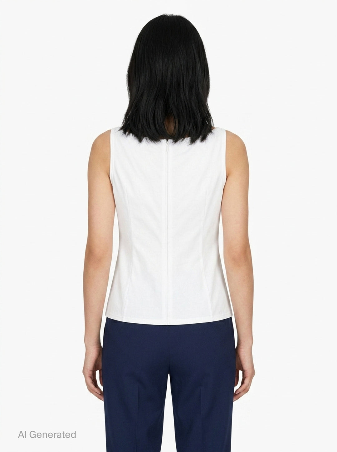 Ruffle Trim Sleeveless Top | SHUSHU/TONG | Club21 - back