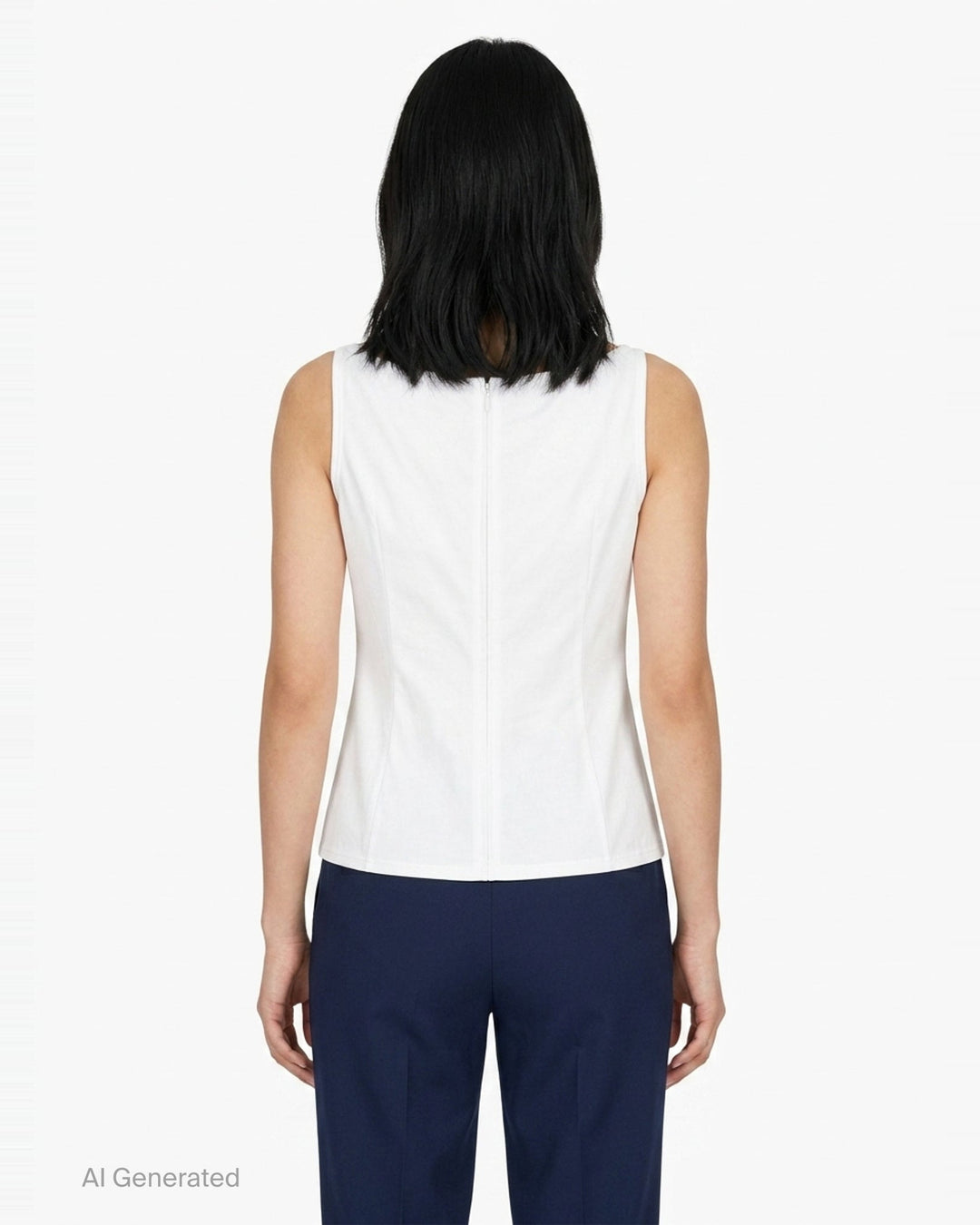 Ruffle Trim Sleeveless Top | SHUSHU/TONG | Club21 - back